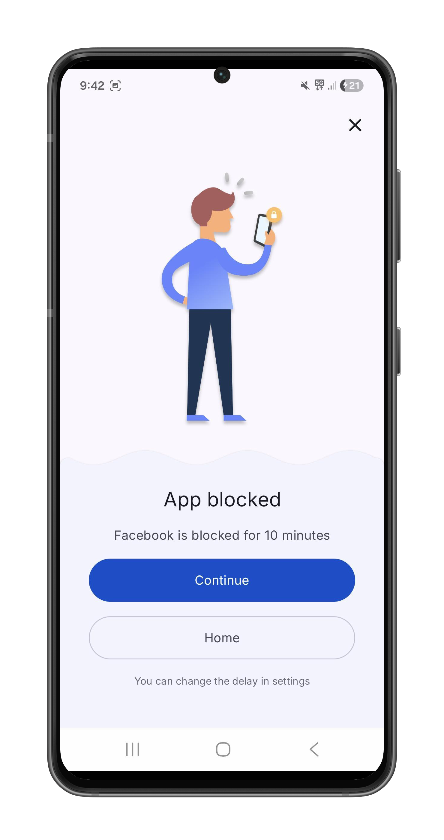 Daily Blocker app screens